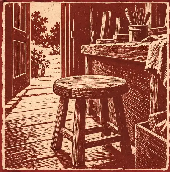 Illustration of established small businesses equipment and workspace